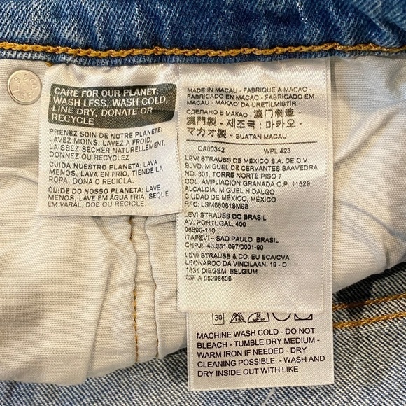 Levi’s 14/15 (32) 501s Shorts, High Rise Womens Denim Shorts Stretch Button Fly - Picture 7 of 14